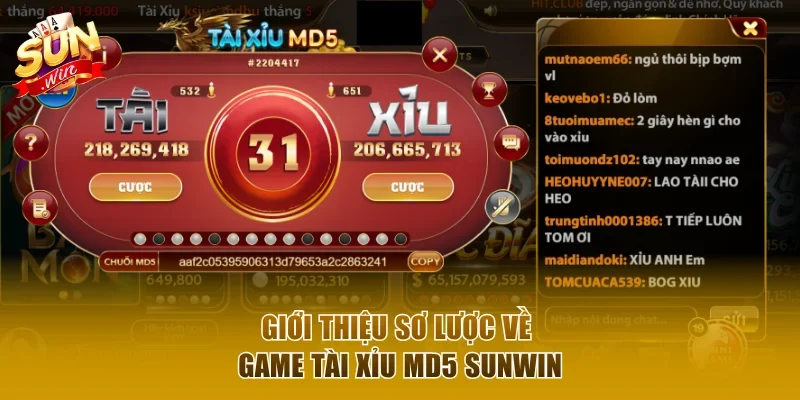 Giới thiệu sơ lược về game tài xỉu MD5 Sunwin