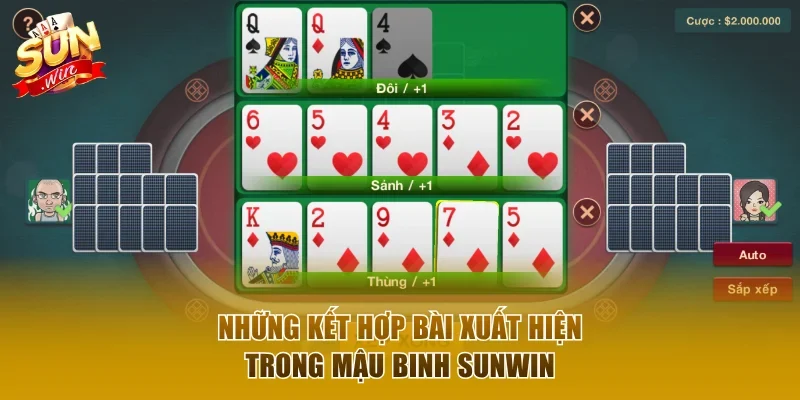 Những kết hợp bài xuất hiện trong mậu binh Sunwin